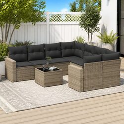 Comfortable and Practical 9-Piece Outdoor Sofa Set