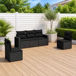 Comfortable 5 Piece Outdoor Sofa Set with Washable Covers