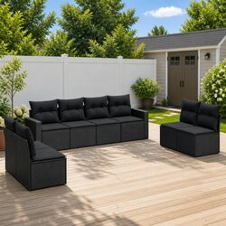 Value-Focused 8 Piece Outdoor Sofa Set with Cushions