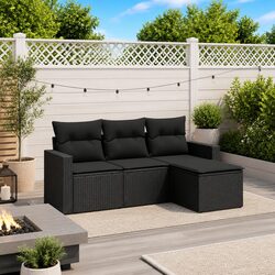 Comfortable Black Outdoor Sofa Set for Your Patio