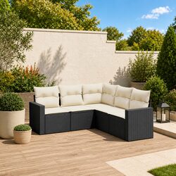 Warm and Inviting 5 Piece Garden Sofa Set with Cushions