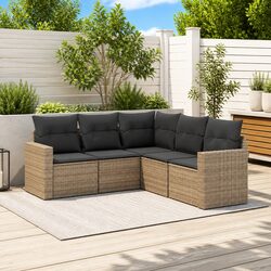Comfortable and Practical 5 Piece Grey Sofa Set