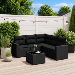 Comfortable 6 Piece Garden Sofa Set: Style Meets Practicality