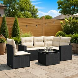 Comfortable 6 Piece Garden Sofa Set for Outdoor Use