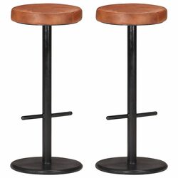 Functional Brown Leather Bar Stools for Your Home