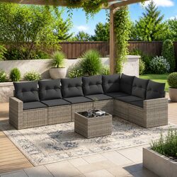 Comfortable 8 Piece Garden Sofa Set for Outdoor Living