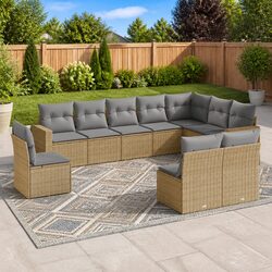 Comfortable and Reliable 10-Piece Garden Sofa Set