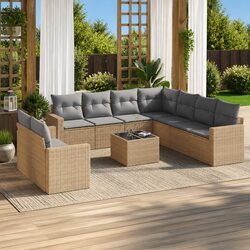 Practical 10-Piece Garden Sofa Set for Outdoor Relaxation