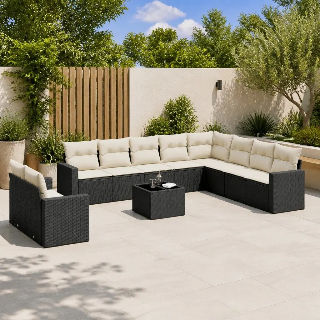 11-Piece Garden Sofa Set with Cushions