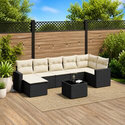 Comfortable Garden Sofa Set with 8 Cushions