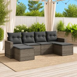 Comfortable 6-Piece Garden Sofa Set for Outdoor Use