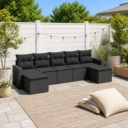 Warm and Inviting 7 Piece Garden Sofa Set with Cushions