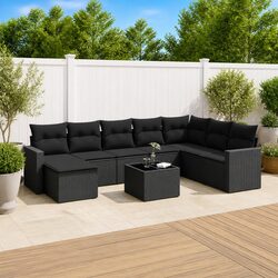 Durable and Practical 9 Piece Garden Sofa Set