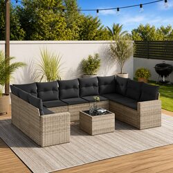 Comfortable and Practical 10-Piece Garden Sofa Set