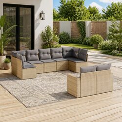 Comfortable and Stylish 9-Piece Outdoor Sofa Set