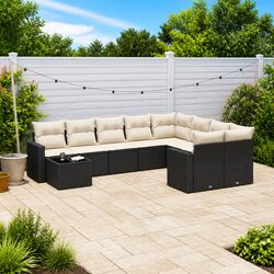 Value-Driven 10 Piece Black Patio Furniture Set