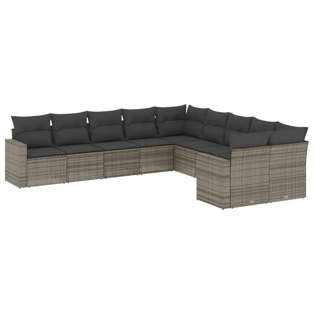 Garden Sofa Set 10 Piece Outdoor Furniture Patio Seating Grey