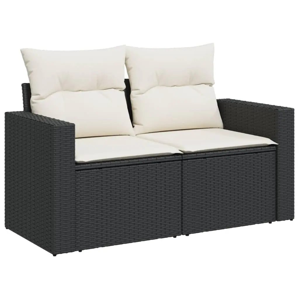11-Piece Black Garden Sofa Set