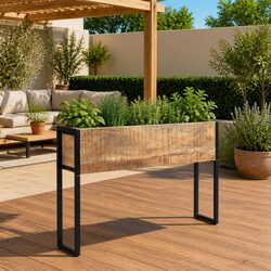 Comfortable Gardening with Solid Wooden Planter