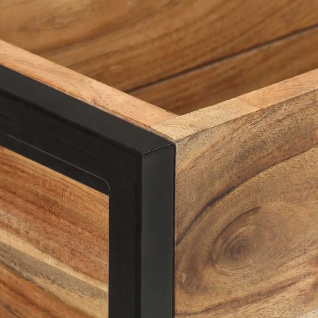Wooden Planter Box Raised Bed for Vegetables Flowers Herbs 90x20x68cm Brown