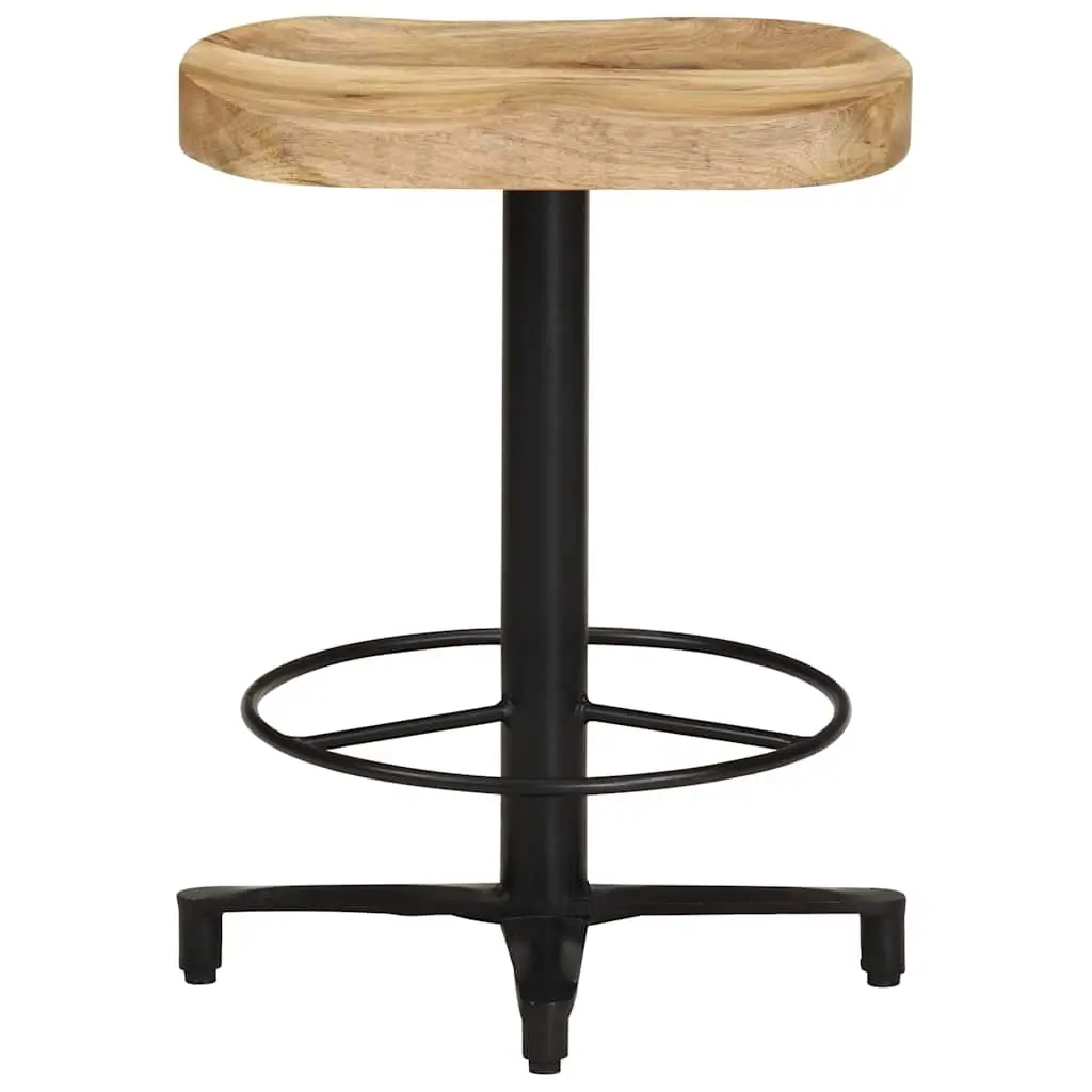 Bar Stools Kitchen Counter Seating 52 cm Solid Mango Wood Brown 2 Pieces