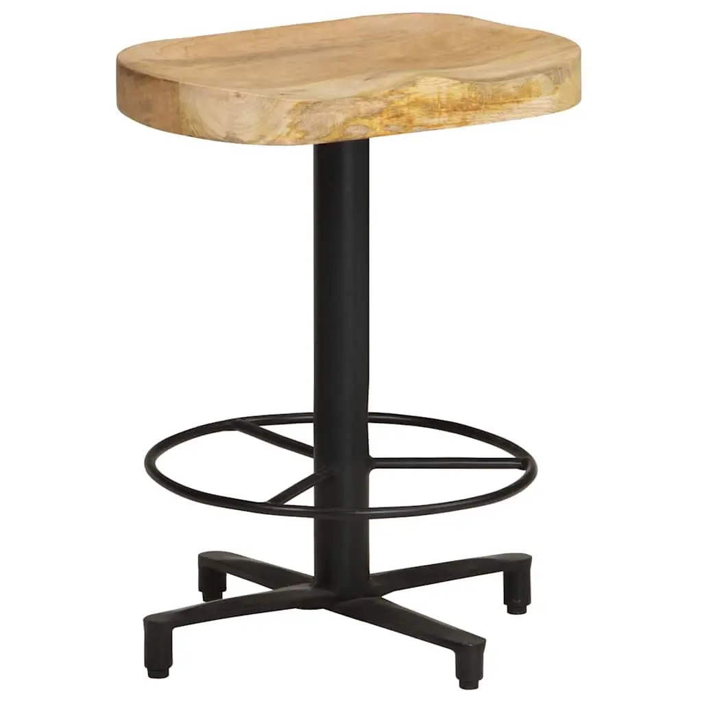 Bar Stools Kitchen Counter Seating 52 cm Solid Mango Wood Brown 2 Pieces