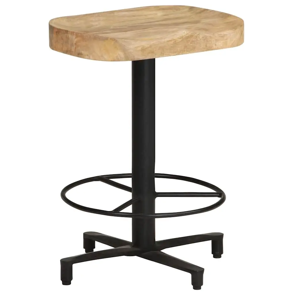 Bar Stools Kitchen Counter Seating 52 cm Solid Mango Wood Brown 2 Pieces