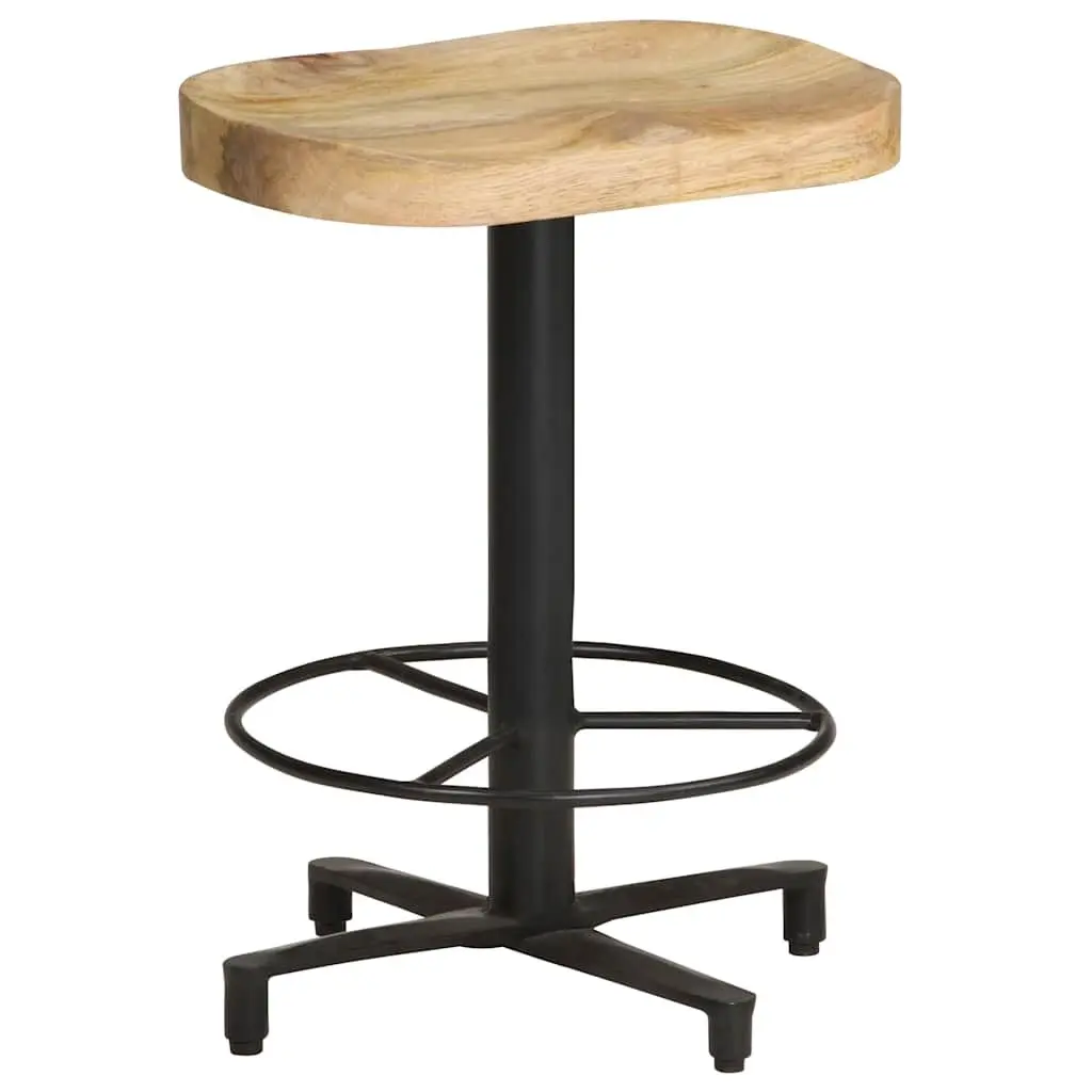 Bar Stools Kitchen Counter Seating 52 cm Solid Mango Wood Brown 2 Pieces