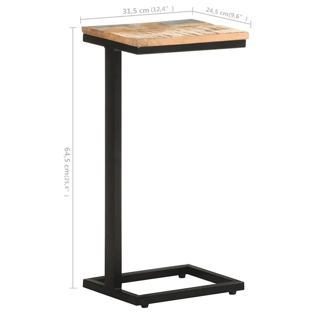 End Table Side Tables 2 pcs Solid Reclaimed Wood Brown