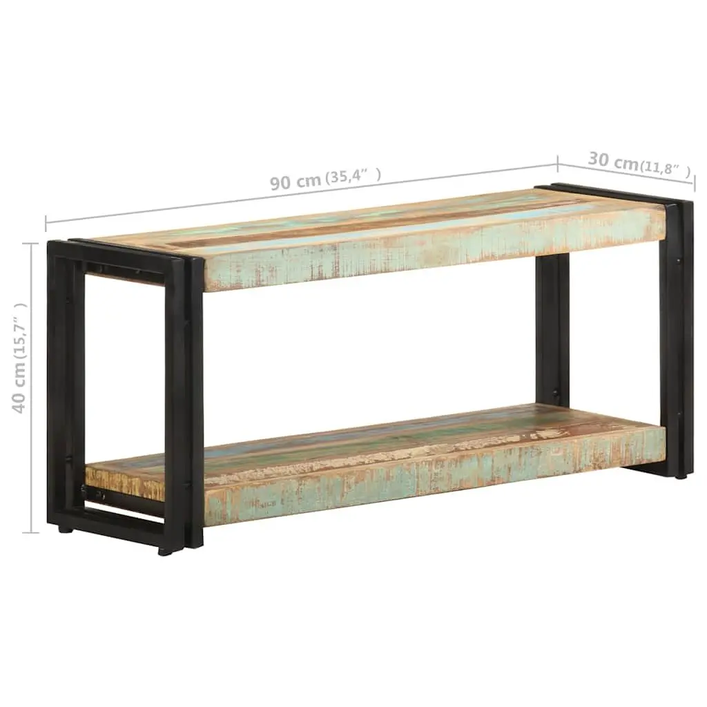 TV Cabinet Vintage Storage 90x30x40cm Solid Reclaimed Wood Brown