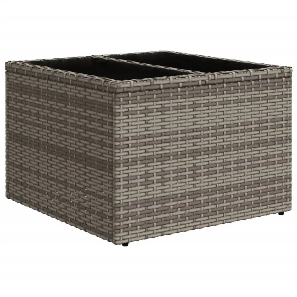 Garden Sofa Set Outdoor Furniture 6 Piece Grey Poly Rattan with Cushions