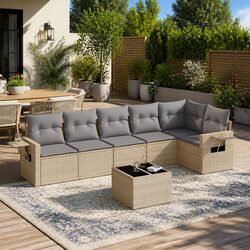 Comfortable 7 Piece Garden Sofa Set at Great Value