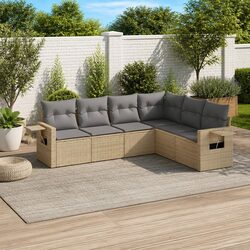 Comfortable 6-Piece Garden Sofa Set with Practical Features