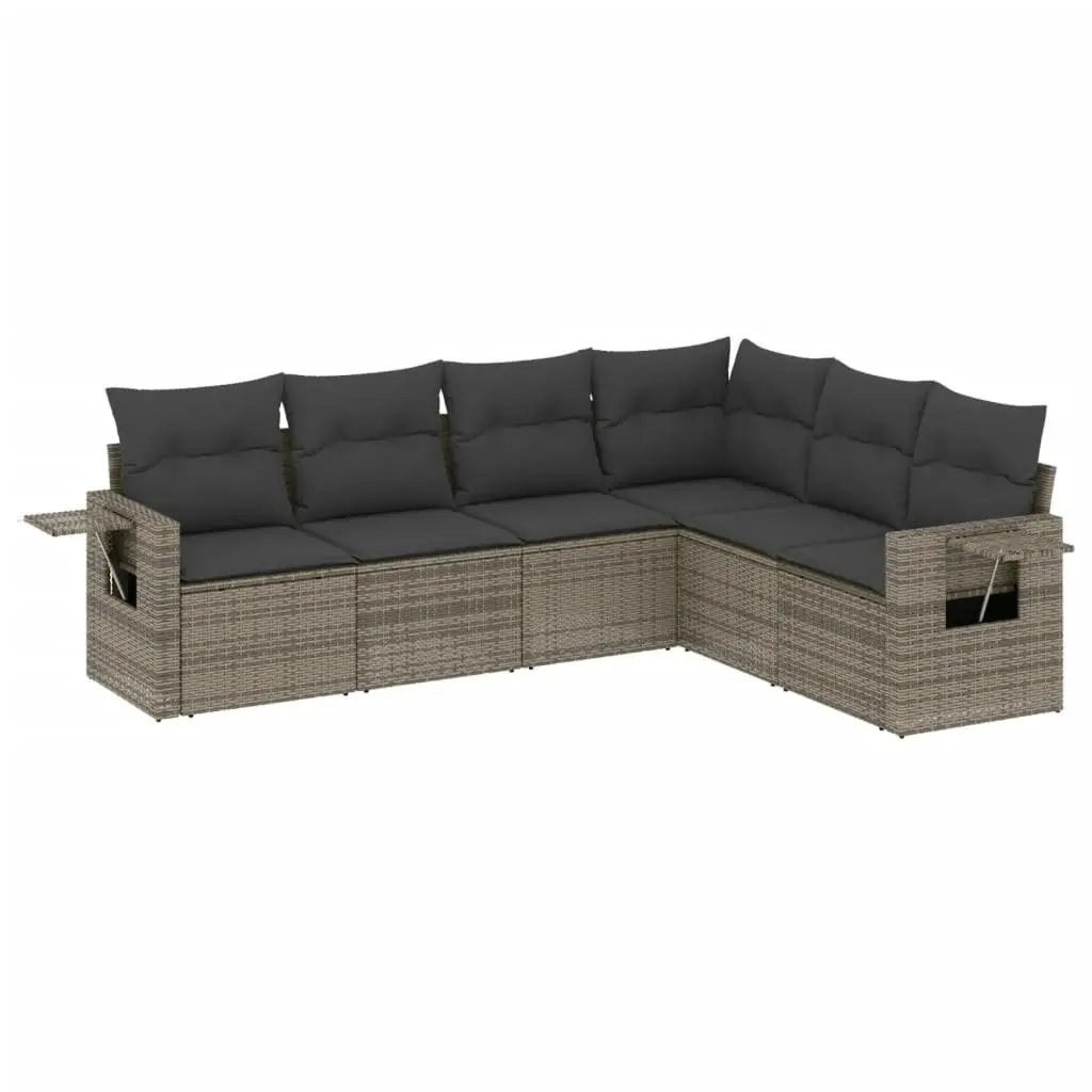 6-Piece Outdoor Sofa Set with Cushion Covers