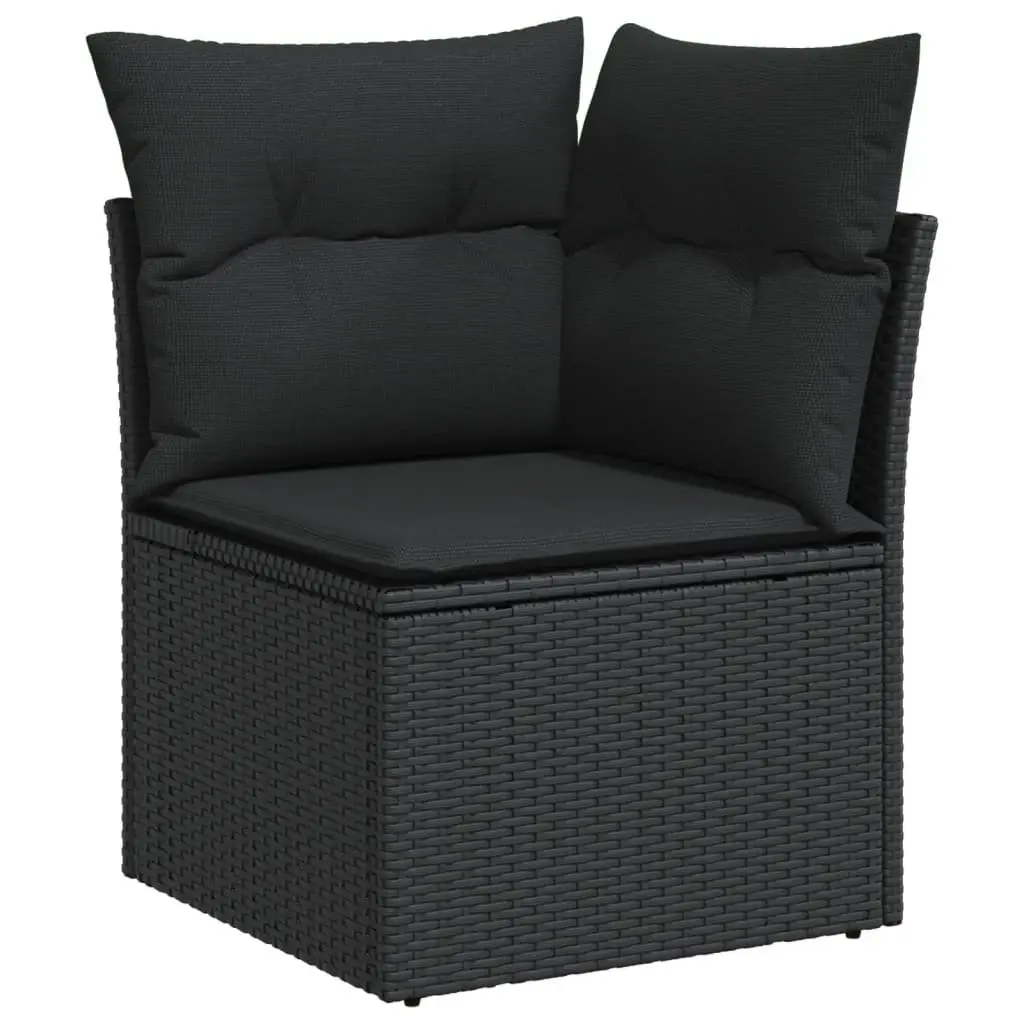 7 Piece Garden Sofa Set Modular Outdoor Patio Furniture with Cushions Black