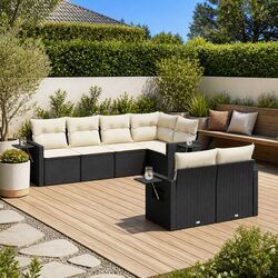 Comfortable 7 Piece Outdoor Sofa Set with Removable Covers