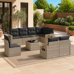 Comfortable and Durable 9 Piece Outdoor Sofa Set