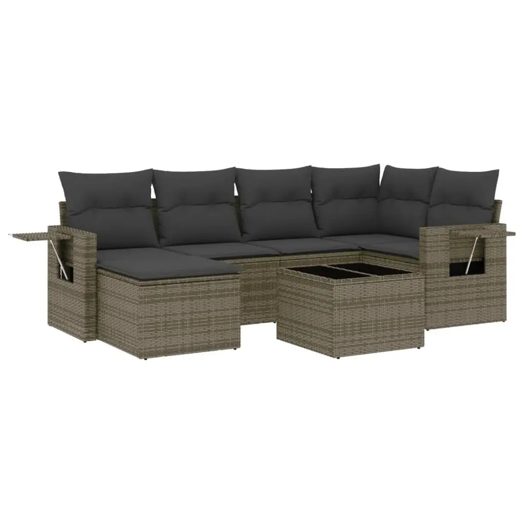 Garden Sofa Set 7 Piece Outdoor Furniture Patio Sectional Grey