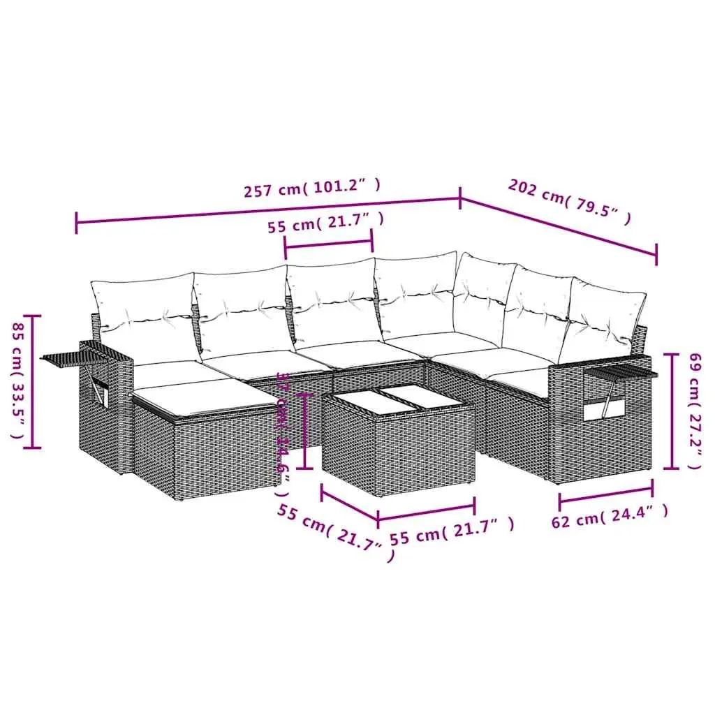8 Piece Outdoor Sofa Set