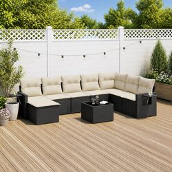 Comfortable 9 Piece Garden Sofa Set for Outdoor Use