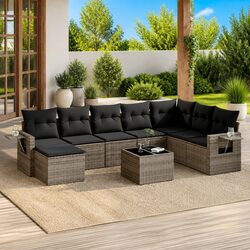 Comfortable and Reliable 9 Piece Garden Sofa Set