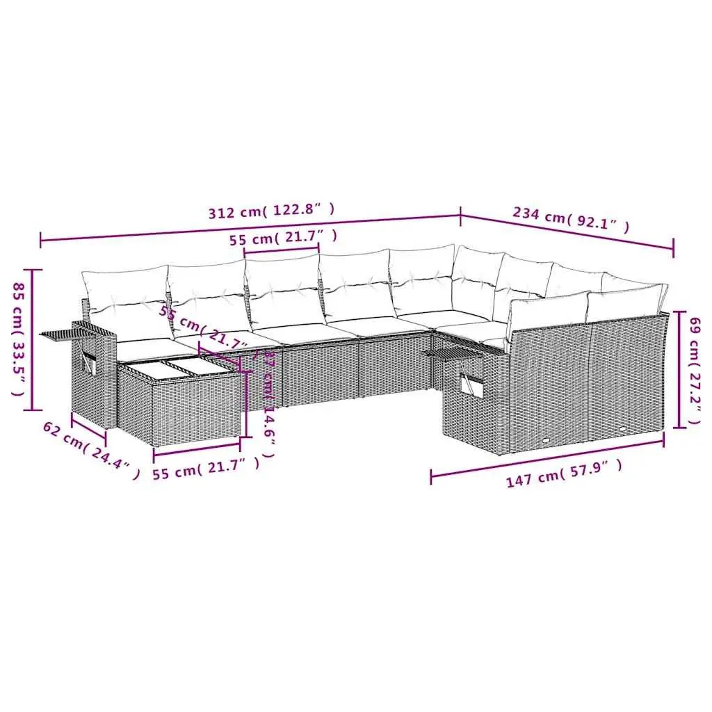 Garden Sofa Set for Outdoors