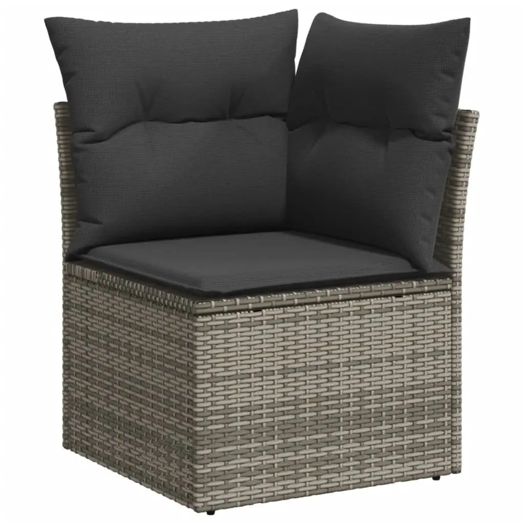 Garden Sofa Set 10 Piece Outdoor Furniture Grey Poly Rattan Modular Patio Lounge
