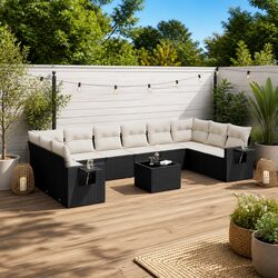 Comfortable and Practical Black Garden Sofa Set