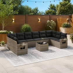 Comfort and Value: 11 Piece Grey Garden Sofa Set