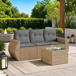 Comfortable and Affordable 4 Piece Garden Sofa Set