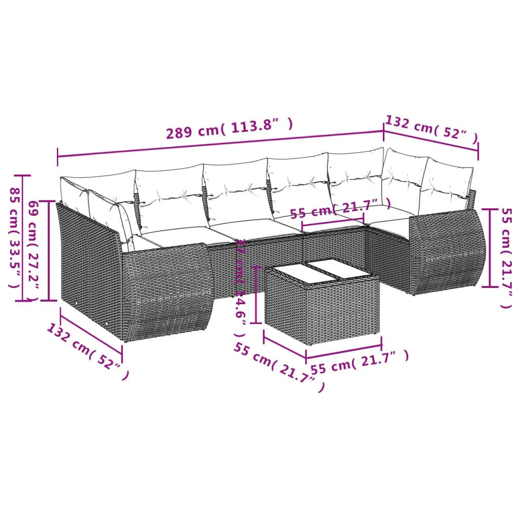 8-Piece Garden Sofa Set