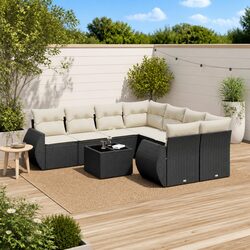 Comforting 9 Piece Garden Sofa Set for Outdoor Living