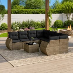 Comfortable 9-Piece Garden Sofa Set for Outdoor Relaxation