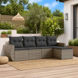 Comfort and Value in This 5 Piece Grey Sofa Set